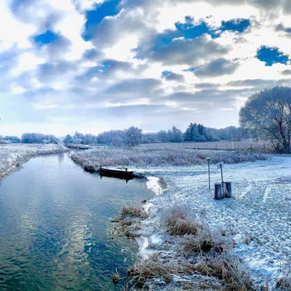 Vinter ved Gudenåen ved Randers