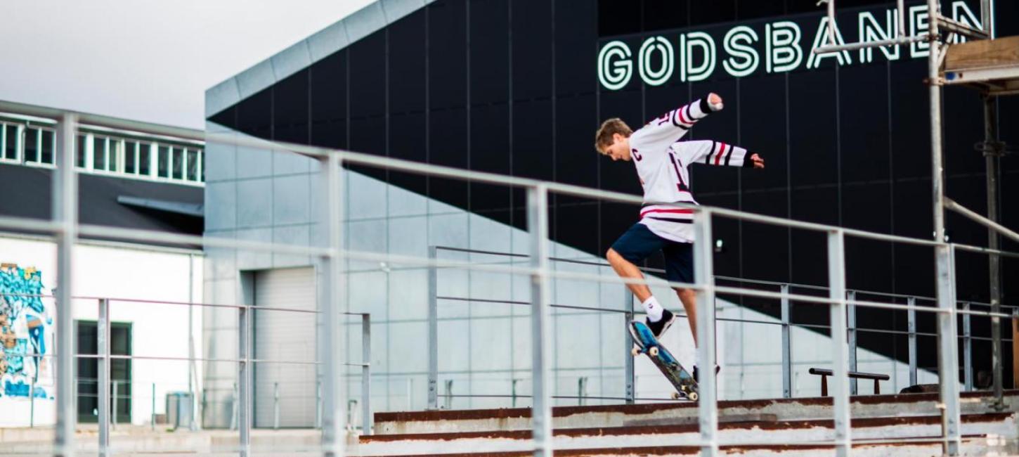 Skateer på Godsbanen ved Aarhus K